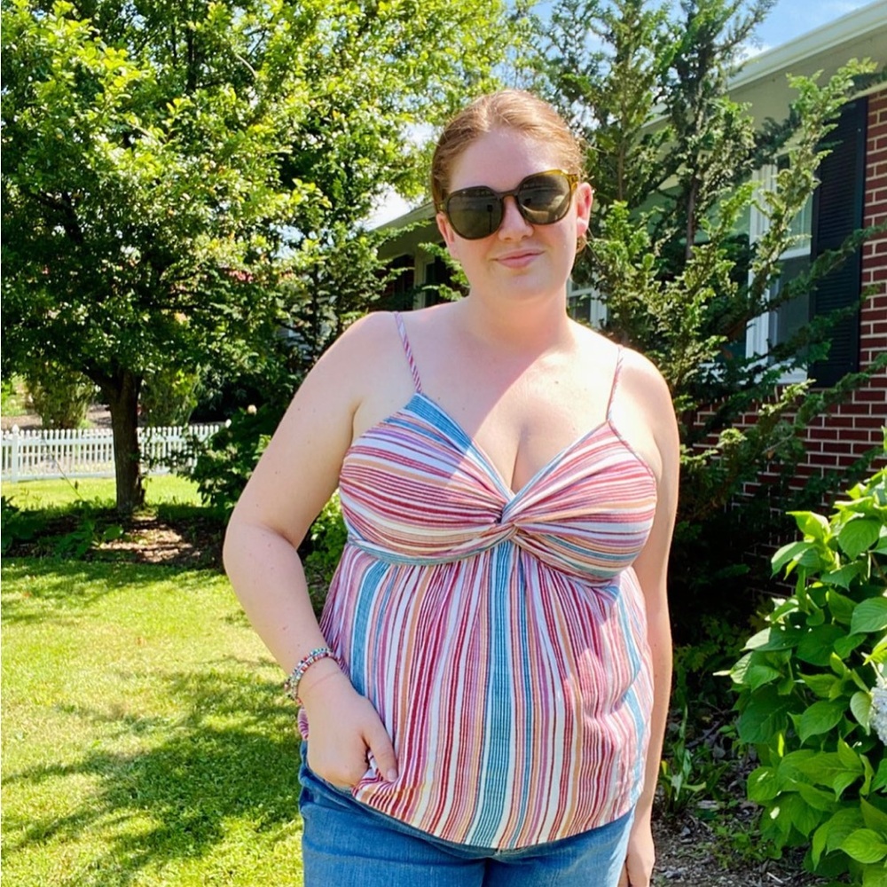 Striped Twist Tank Top